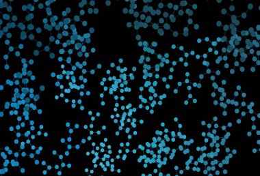 Koyu mavi vektör arkaplanı ve yapay zeka verileri. Yapay zekanın bağlantı ve noktalarıyla soyut illüstrasyon. Bilim için desen, geleceksel tasarımlar..