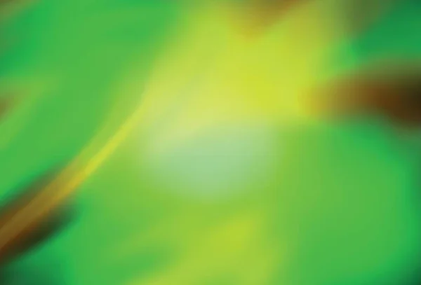 Verde Claro Vetor Amarelo Borrado Padrão Brilhante Ilustração Colorida Abstrata — Vetor de Stock