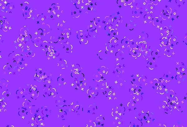 Modèle Vectoriel Violet Clair Avec Des Symboles Numériques Illustration Avec — Image vectorielle