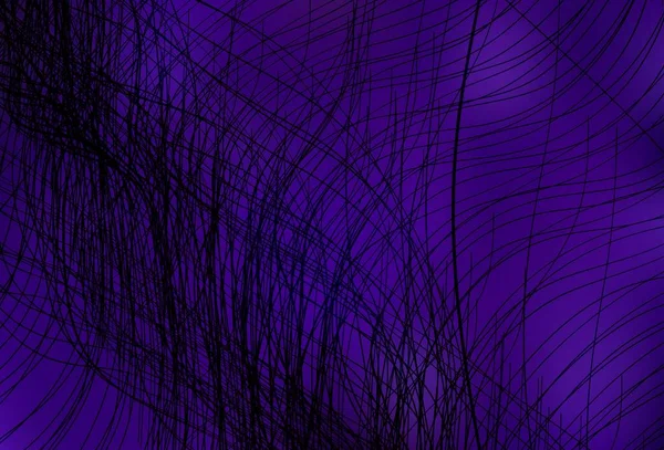 Modèle Vectoriel Violet Foncé Avec Des Lignes Courbes Illustration Créative — Image vectorielle