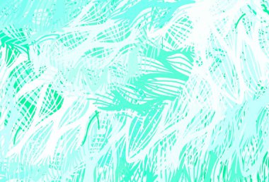 Eğimli çizgileri olan açık yeşil vektör şablonu. Değişken çizgileri olan renkli soyut çizimler. Marka kitabı için şık bir desen.