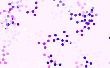 Açık Pembe, Mavi vektör arkaplanı ve yapay zeka verileri. Soyut şablondaki yapay zeka şekilleriyle parlayan illüstrasyon. Bilim için desen, geleceksel tasarımlar..