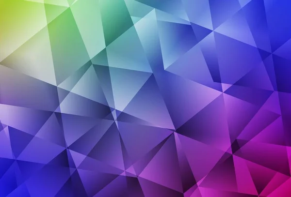 Licht Multicolor Vector Lage Poly Lay Out Creatieve Illustratie Halve — Stockvector