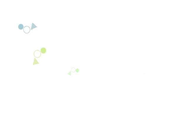 Светло Зеленая Желтая Векторная Компоновка Кругами Линиями Абстрактная Градиентная Иллюстрация — стоковый вектор