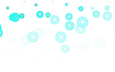 Küreli açık yeşil vektör deseni. Doğa tarzında bulanık halkaları olan güzel renkli çizimler. Reklamlar, broşürler için desen.