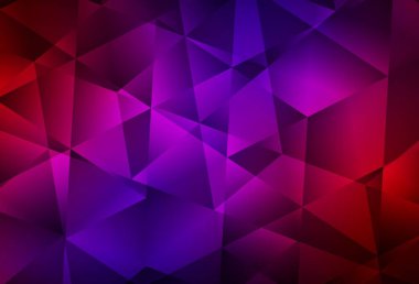 Koyu mavi, kırmızı vektör eğimli şablon. Yarım ton şeklinde, üçgenli yaratıcı illüstrasyon. Dizaynınız için üçgen desen.