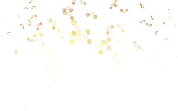 Светло Оранжевый Векторный Рисунок Сферами Красивая Цветная Иллюстрация Размытыми Кругами — стоковый вектор