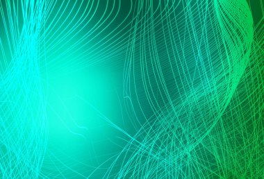 Açık yeşil vektör soyut bulanık arkaplan. Gradyan tasarımlı, soyut, ışıltılı çizimler. Çalışmalarınız için akıllı tasarım.