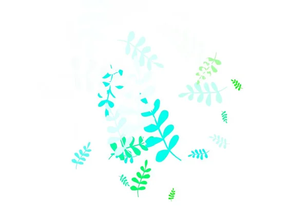 Ανοιχτό Μπλε Πράσινο Διάνυσμα Κομψό Μοτίβο Φύλλα Ένα Κομψό Φωτεινό — Διανυσματικό Αρχείο