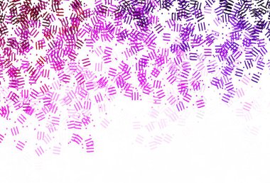 Renkli çizgileri olan açık pembe vektör dokusu. Soyut şablon üzerinde çizgileri olan renkli, parlak bir illüstrasyon. Reklam, kitapçıklar, broşürler için desen.