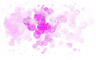 Açık pembe vektör karalama dokusu ve güller. Renkli, soyut karalama çiçekleri olan bir resim. Web ve broşürler için elle boyanmış tasarım.