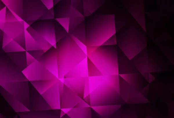 Dunkelrosa Vektor Abstrakten Mosaikhintergrund Glitzernde Abstrakte Illustration Mit Eleganten Dreiecken — Stockvektor