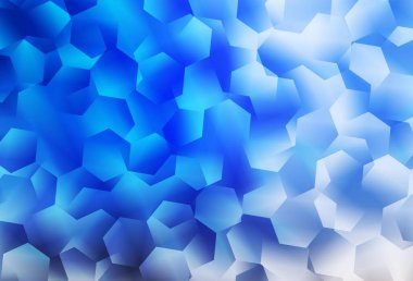 Açık mavi, sarı vektör üçgen mozaik zemin. Üçgenli renkli soyut çizimler. İş tasarımınız için yepyeni bir tarz.