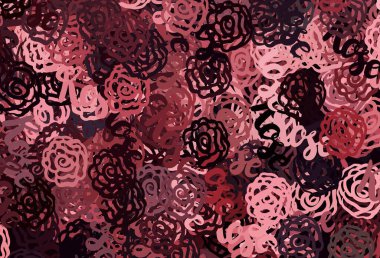 Açık pembe, rastgele şekilli kırmızı vektör deseni. Soyut gradyan şekilli basit renkli çizimler. Kartvizitiniz için modern tasarım.