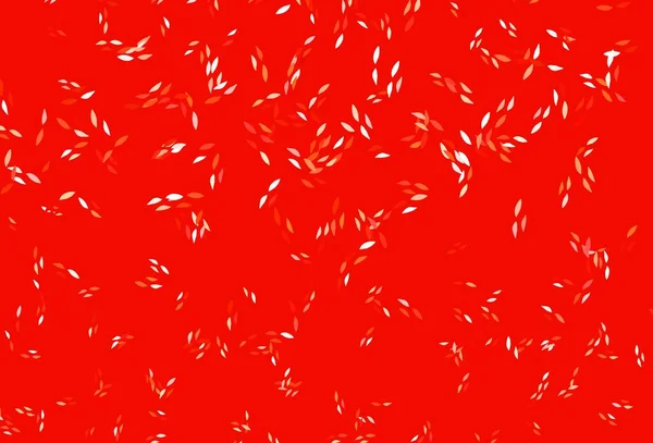 Светло Красная Векторная Раскладка Листьями Новая Красочная Иллюстрация Стиле Каракулей — стоковый вектор