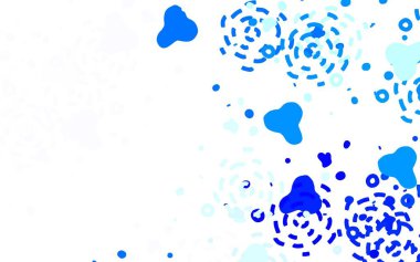 Kaotik şekilli açık mavi vektör şablonu. Renkli rastgele şekillerle modern soyut illüstrasyon. Kartvizitiniz için modern tasarım.