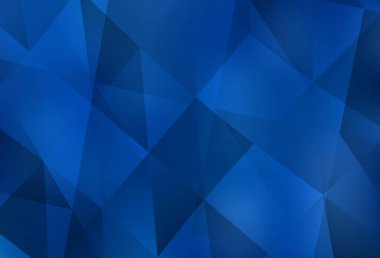 Açık BLUE vektörü soyut çokgen şablonu. Üçgenlerden oluşan parlayan çokgen çizimler. Web siteniz için yeni bir doku.