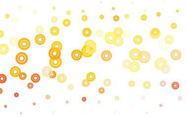 Açık pembe, daire şekilli sarı vektör düzeni. Doğa tarzında bulanık halkaları olan güzel renkli çizimler. İş ilanınız için tasarım.