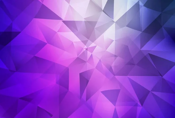 浅紫色 粉红矢量抽象多边形模板 色彩斑斓的图解 抽象风格 三角形 全新的设计适合您的业务 — 图库矢量图片