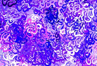 Açık Mor, rastgele şekilli pembe vektör deseni. Modern tarzda değişen renkli kaotik formlar. Web siteniz için basit tasarım.