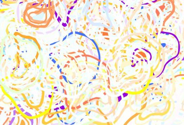 Açık mavi, soyut şekilli sarı vektör arkaplan. Renkli rastgele şekillerle modern soyut illüstrasyon. Web siteniz için basit tasarım.