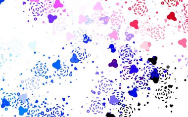 Açık mavi, soyut şekilli kırmızı vektör dokusu. Renkli rastgele şekillerle modern soyut illüstrasyon. Web siteniz için basit tasarım.