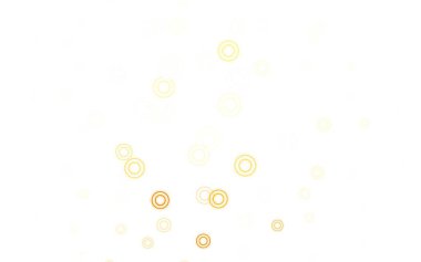 Disklerle açık turuncu vektör dokusu. Parlak renkli soyut çemberlerin olduğu bir resim. Güzel web siteleri için desen.