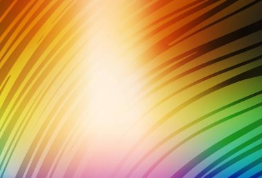 Wry çizgileri olan çok renkli ışık vektör düzeni. Değişken çizgileri olan renkli soyut çizimler. Markan için yeni kompozisyon.