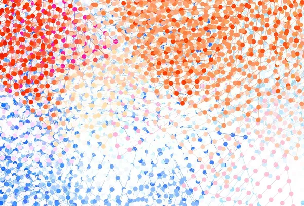 Açık mavi, kristalli kırmızı vektör şablonu, daireler. Renkli daireler, üçgenler çizilmiş bir resim. Web siteleri için desen.