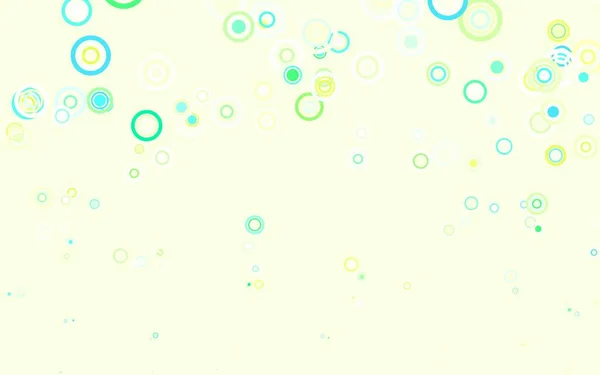 Lichtblauwe Groene Vectorlay Out Met Cirkelvormen Wazig Decoratief Ontwerp Abstracte — Stockvector