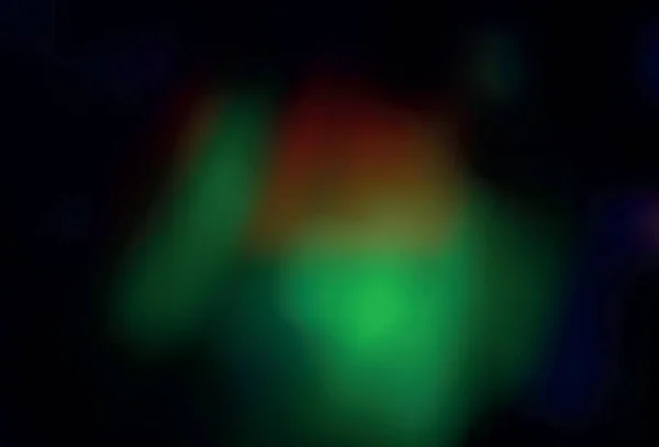 Modèle Lumineux Flou Vert Foncé Vecteur Rouge Illustration Abstraite Colorée — Image vectorielle