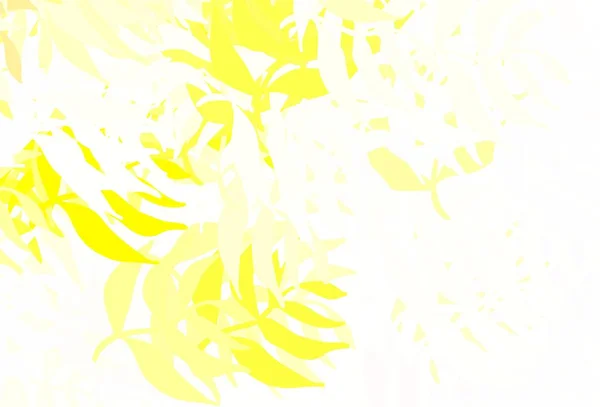 Ανοιχτό Πράσινο Κίτρινο Διάνυσμα Αφηρημένο Φόντο Φύλλα Νέα Πολύχρωμη Εικονογράφηση — Διανυσματικό Αρχείο