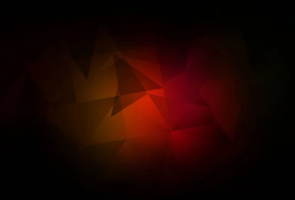 Tmavě Červená Žlutá Vektorová Abstraktní Mozaika Pozadí Vzorek Mnohoúhelníkovými Tvary — Stockový vektor