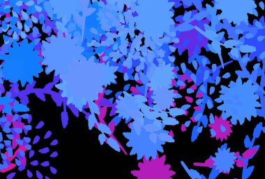 Açık pembe, soyut şekilli mavi vektör dokusu. Soyut tarzda rengarenk gradyan şekilleri olan bir resim. Bir cep telefonu için arka plan.