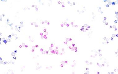 Açık mavi, daire şekilli kırmızı vektör düzeni. Renkli su damlaları olan modern soyut çizimler. Marka kitabınız için yeni şablon.