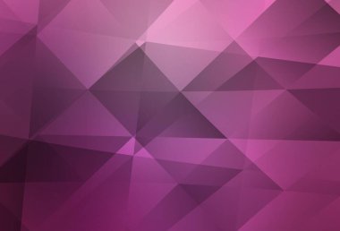 Açık pembe vektör soyut çokgen şablonu. Çokgen biçiminde, gradyan ile renkli çizimler. Web siteniz için çokgen tasarım.