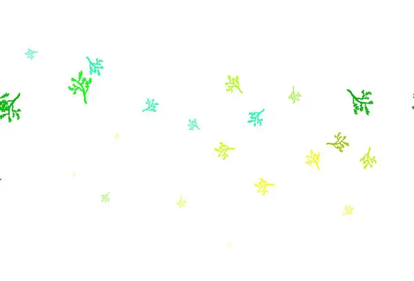 Light Blue Disegno Astratto Vettoriale Verde Con Sakura Illustrazione Astratta — Vettoriale Stock