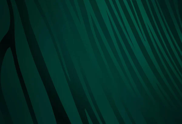 Темно Зелений Векторний Візерунок Лініями Кругова Абстрактна Ілюстрація Градієнтом Кращий — стоковий вектор
