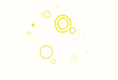 Açık Turuncu vektör arka planında noktalar ve çizgiler var. Soyut tarzda baloncuklu, çizgili dekoratif tasarım. Marka kitabınız için yeni şablon.