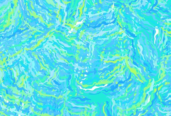 Světle Modrá Zelené Vektorové Pozadí Zakřivenými Čarami Barevná Ilustrace Abstraktním — Stockový vektor