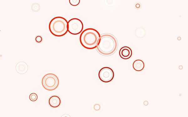 Modèle Vectoriel Rouge Clair Avec Cercles Illustration Avec Ensemble Cercles — Image vectorielle