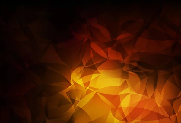 Donker Oranje Vector Gradiënt Driehoeken Patroon Glitter Abstracte Illustratie Met — Stockvector