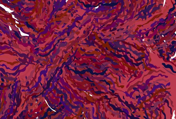 Donkerblauwe Rode Vectorachtergrond Met Gebogen Lijnen Glitter Abstracte Illustratie Met — Stockvector