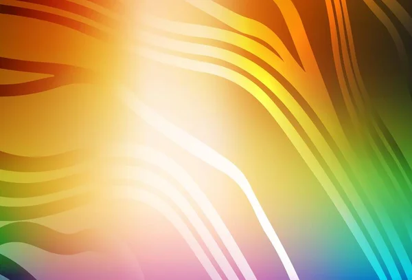 Разноцветная Многоцветная Компоновка Изогнутыми Линиями Элегантная Яркая Иллюстрация Градиентными Линиями — стоковый вектор