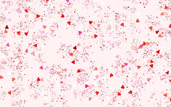 Светло Розовый Красный Вектор Искушают Хаотичными Цветами Простая Красочная Иллюстрация — стоковый вектор
