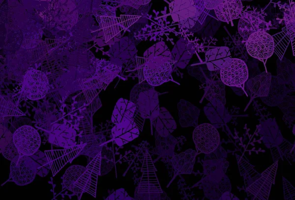 Dark Purple Diseño Abstracto Vectorial Rosa Con Árboles Ramas Ilustración — Vector de stock