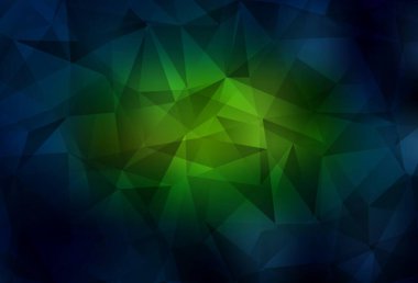 Koyu yeşil, sarı vektör soyut çokgen şablon. Origami tarzında gradyan ile geometrik çizim. Marka kitabınız için yeni şablon.