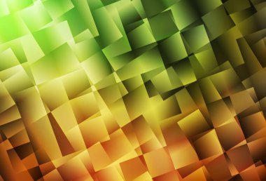 Açık yeşil, çizgileri, dikdörtgenleri olan sarı vektör düzeni. Soyut arkaplanda dikdörtgenler ve renkli gradyanlar. Reklamınız, posteriniz, afişiniz için en iyi tasarım.
