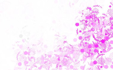 Açık pembe vektör doğal sanat eserleri, çiçekler, güller. Renkli, soyut karalama çiçekleri olan bir resim. İş tasarımınız için yepyeni bir tarz.