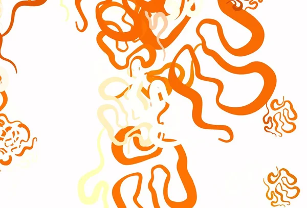 Világos Narancs Vektor Háttér Memphis Formák Egyszerű Színes Illusztráció Absztrakt — Stock Vector